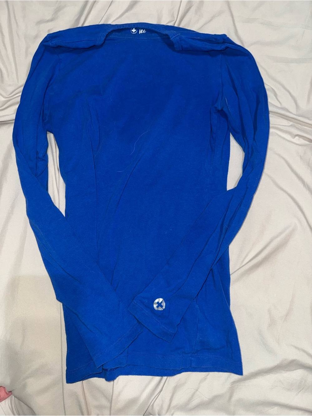 White Cross Women’s Long-Sleeve Crewneck Sweater - Royal Blue